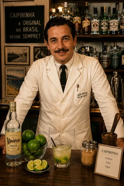 Portrait de Barman brésilien traditionnel