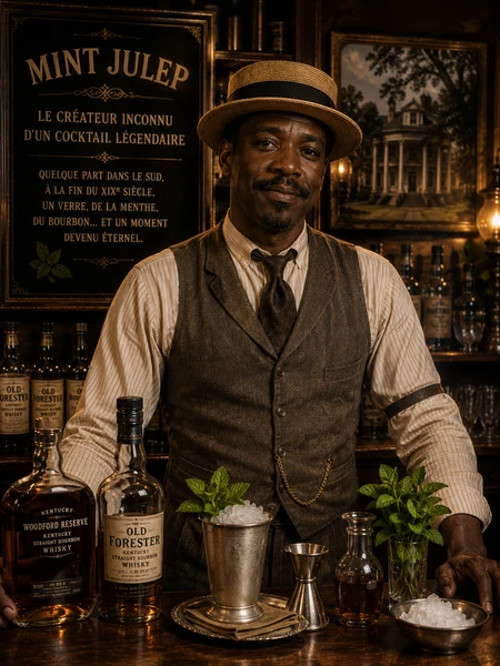 Portrait de Barman traditionnel américain